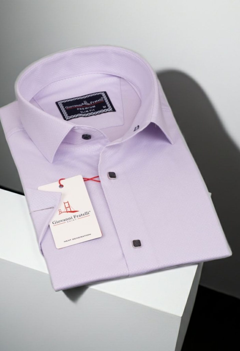 Slim Fit Kısa Kol Armürlü Jakar Erkek Gömlek 3GMK311069004 - Giovanni Fratelli