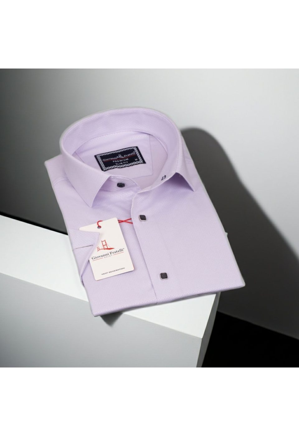 Slim Fit Kısa Kol Armürlü Jakar Erkek Gömlek 3GMK311069004 - Giovanni Fratelli