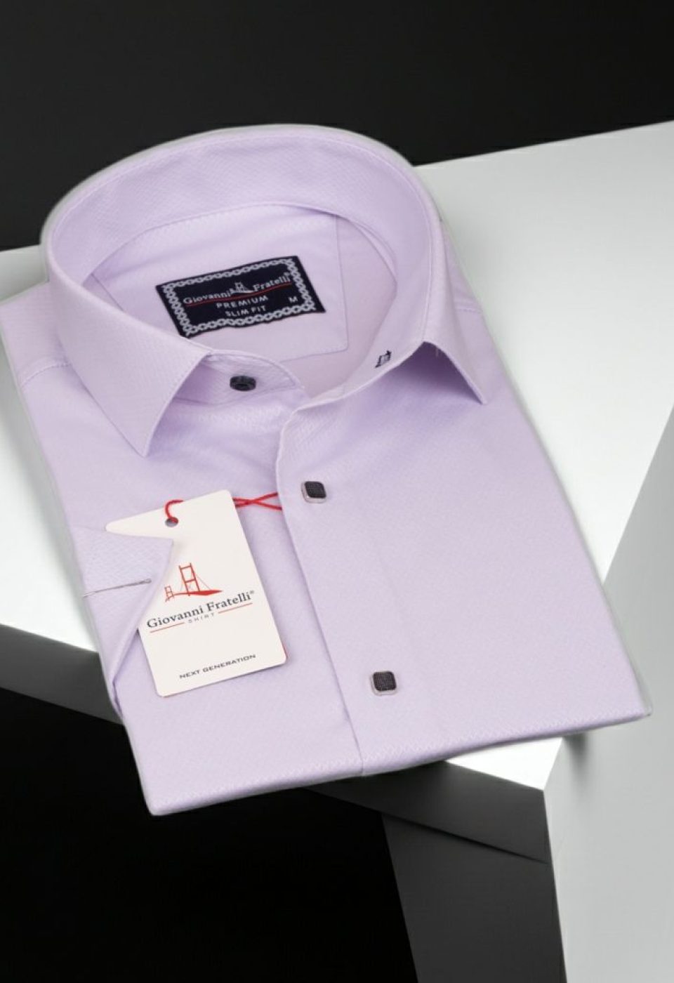 Slim Fit Kısa Kol Armürlü Jakar Erkek Gömlek 3GMK311069004