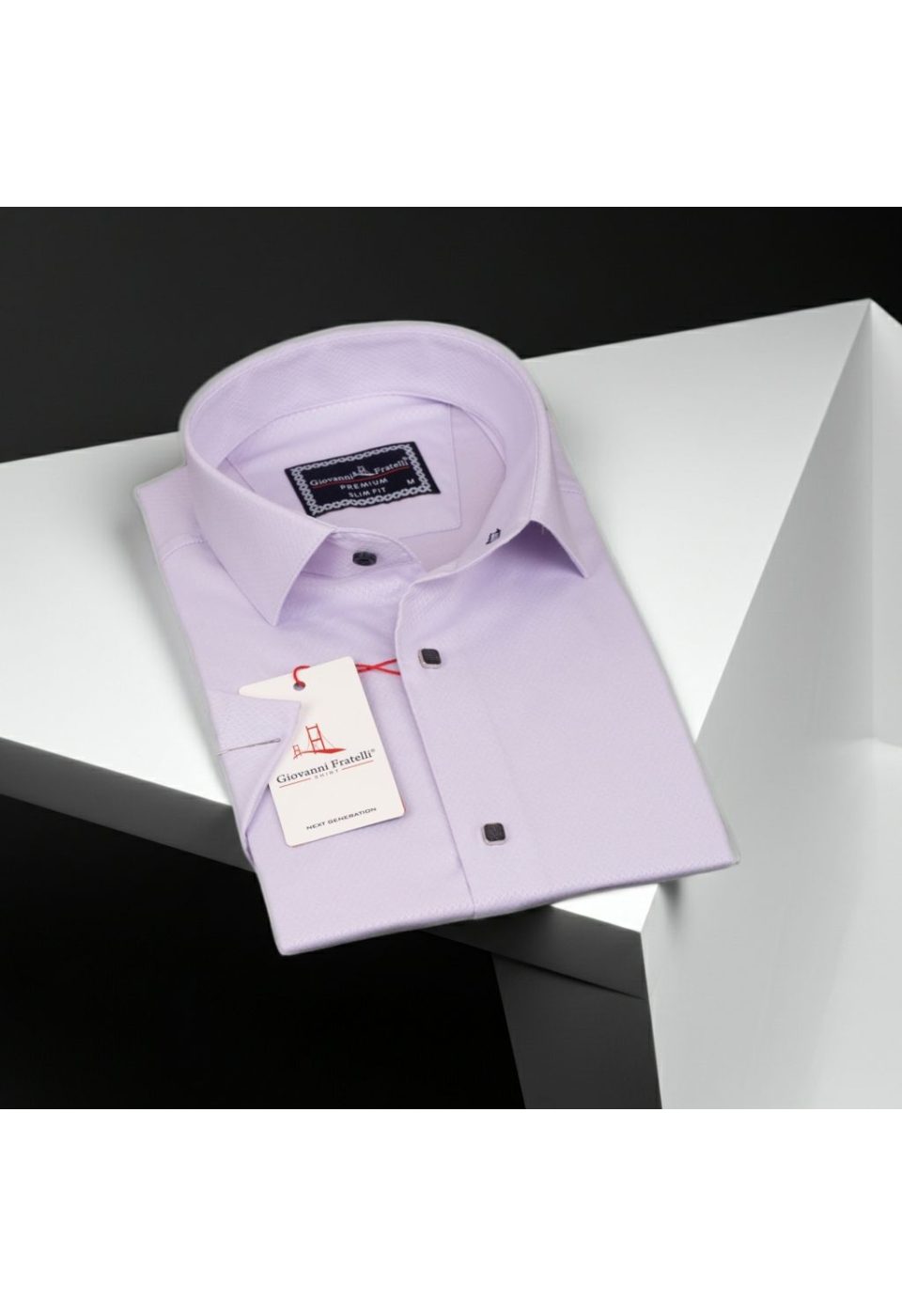 Slim Fit Kısa Kol Armürlü Jakar Erkek Gömlek 3GMK311069004 - Giovanni Fratelli