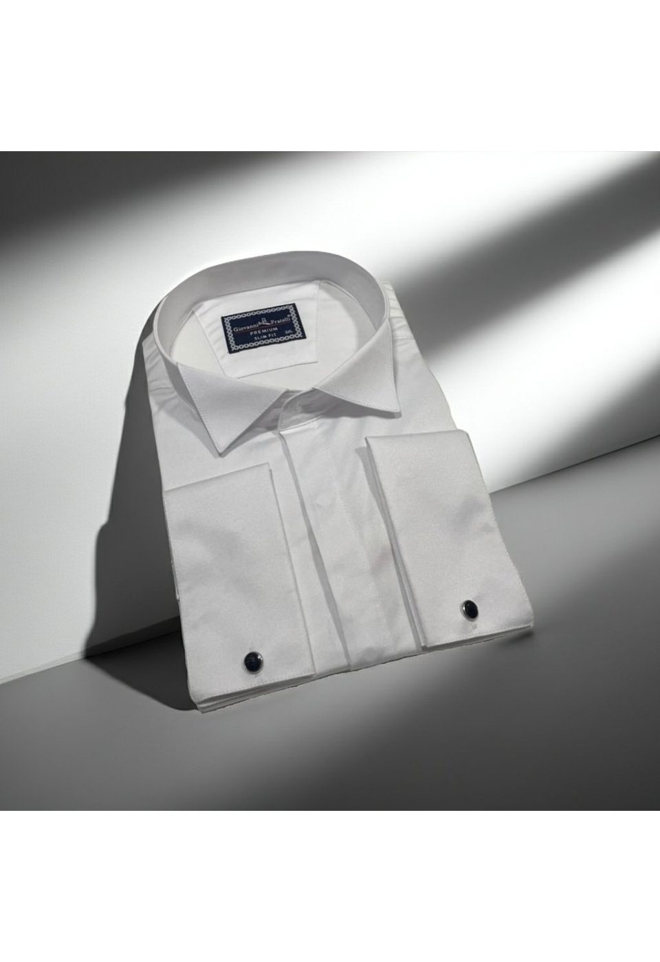 10703 CR D ATA SATIN 001 Slim Fit Düz Renk Kol Düğmeli Ata Yaka Erkek Gömlek 3GMK3110703001 - Giovanni Fratelli