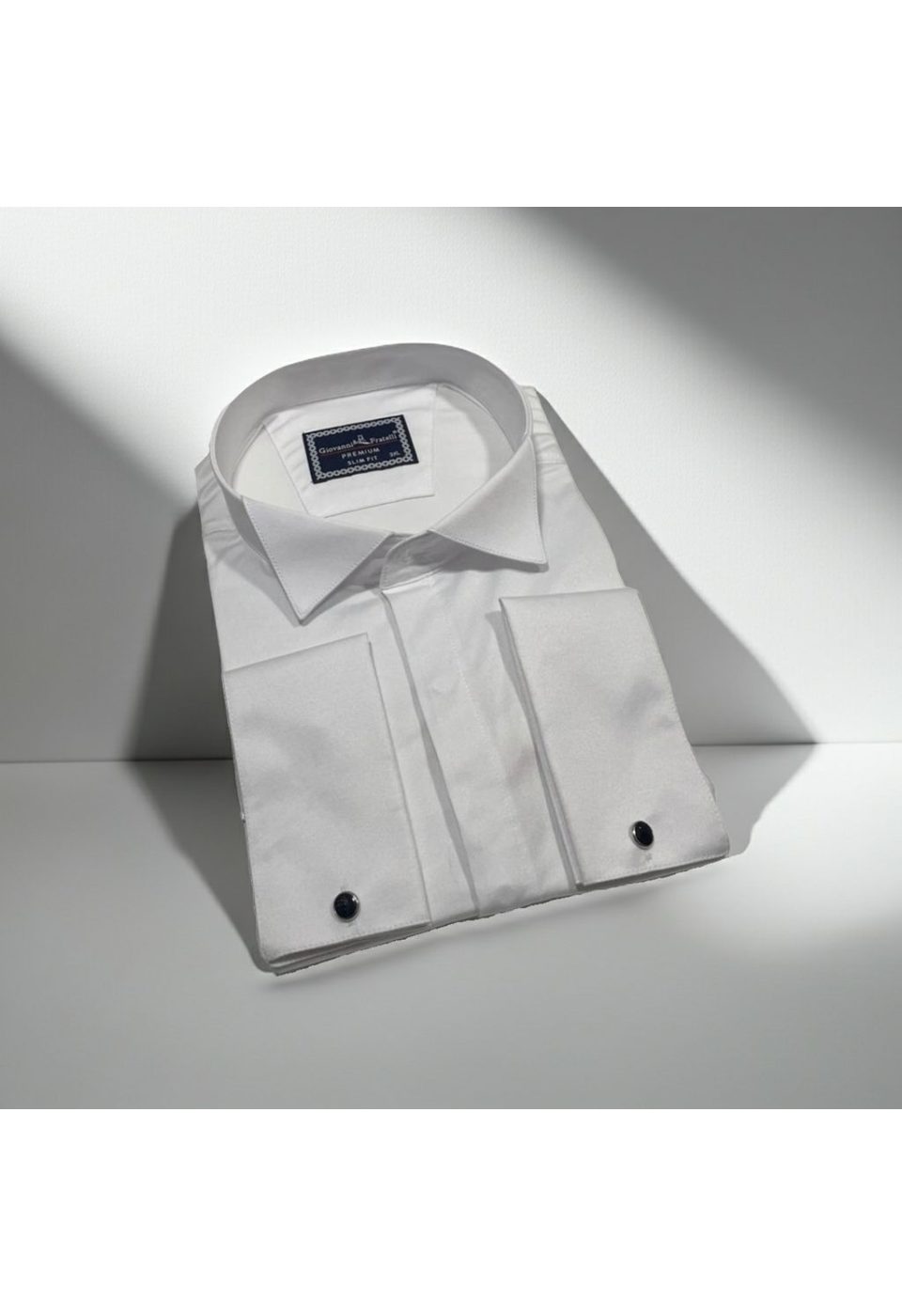 10703 CR D ATA SATIN 001 Slim Fit Düz Renk Kol Düğmeli Ata Yaka Erkek Gömlek 3GMK3110703001 - Giovanni Fratelli
