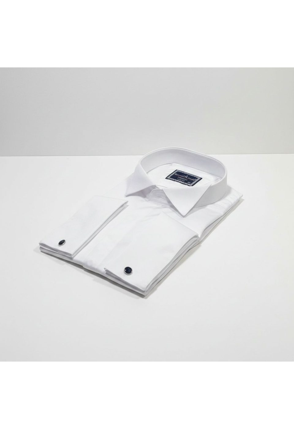 10703 CR D ATA SATIN 001 Slim Fit Düz Renk Kol Düğmeli Ata Yaka Erkek Gömlek 3GMK3110703001 - Giovanni Fratelli