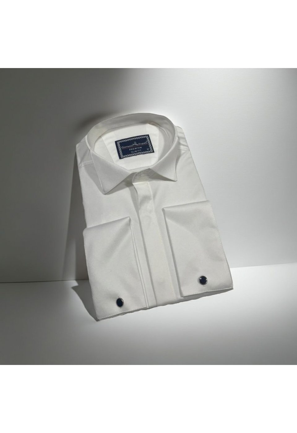 10703 CR D ATA SATIN 001 Slim Fit Düz Renk Kol Düğmeli Ata Yaka Erkek Gömlek 3GMK3110703001 - Giovanni Fratelli