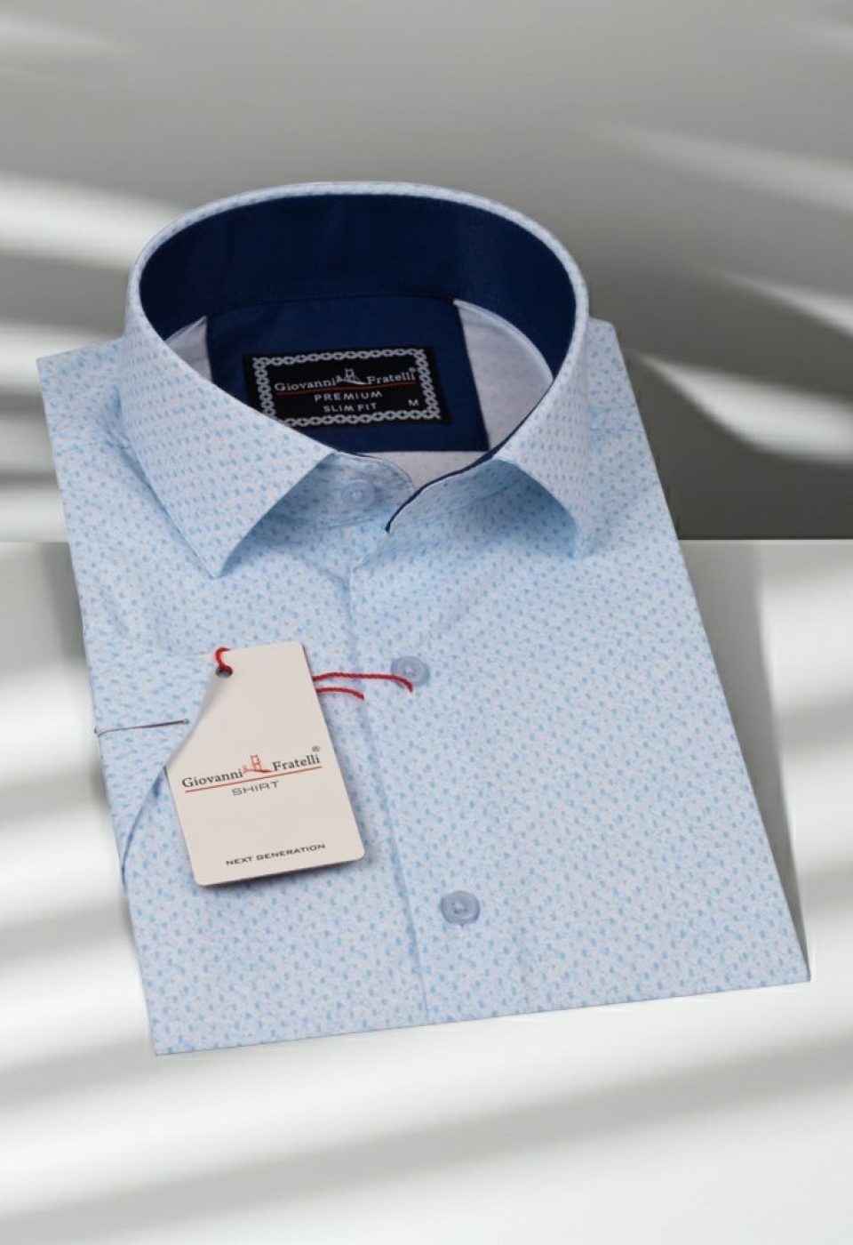 Slim Fit Kısa Kol Dijital Baskılı Desenli Erkek Gömlek 3GMK311073003 - Giovanni Fratelli