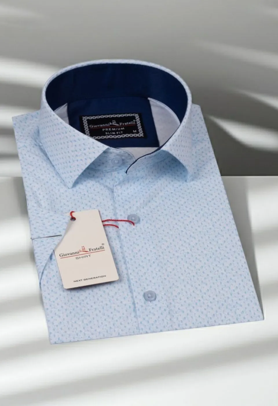 Slim Fit Kısa Kol Dijital Baskılı Desenli Erkek Gömlek 3GMK311073003 - Giovanni Fratelli