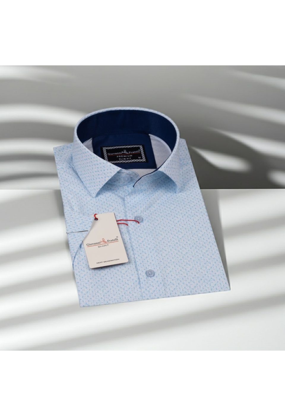 Slim Fit Kısa Kol Dijital Baskılı Desenli Erkek Gömlek 3GMK311073003 - Giovanni Fratelli