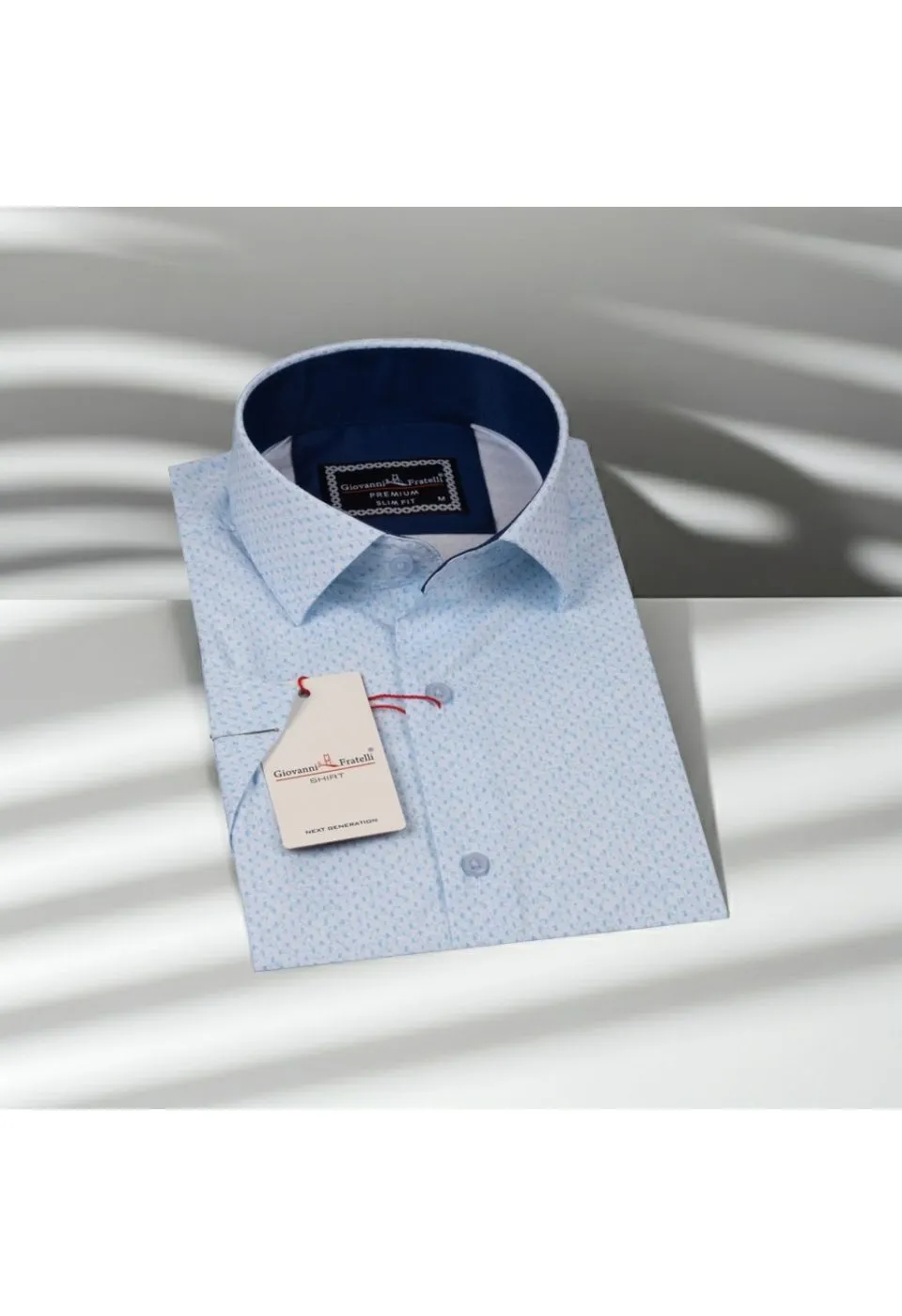 Slim Fit Kısa Kol Dijital Baskılı Desenli Erkek Gömlek 3GMK311073003 - Giovanni Fratelli