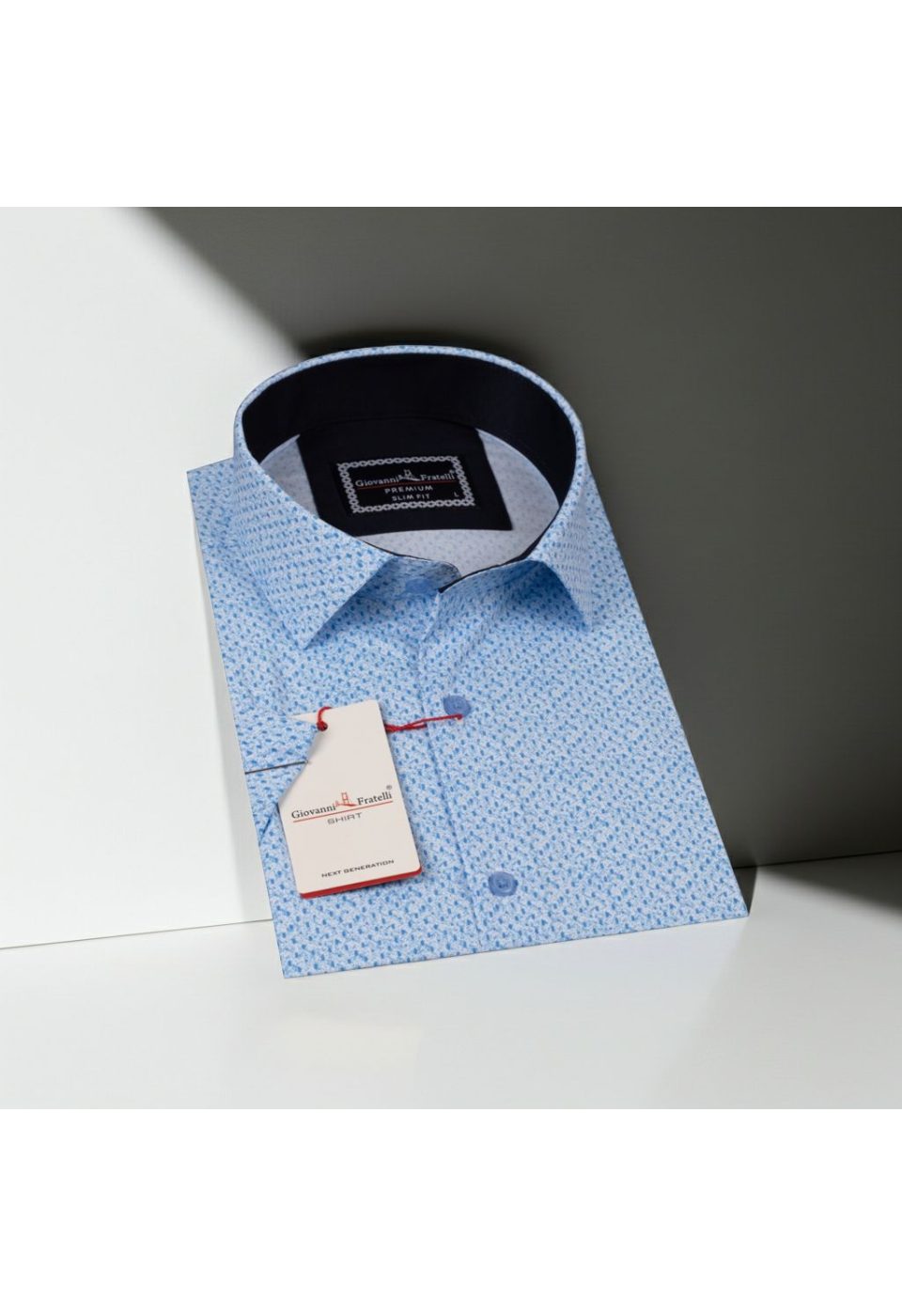 Slim Fit Kısa Kol Dijital Baskılı Desenli Erkek Gömlek 3GMK311073005 - Giovanni Fratelli