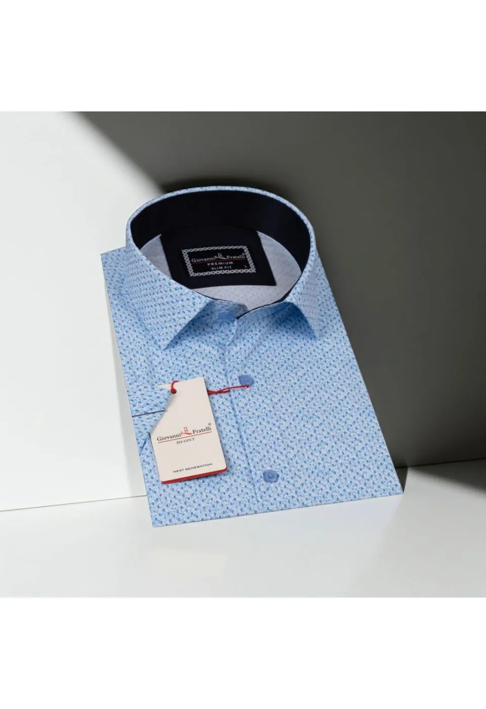 Slim Fit Kısa Kol Dijital Baskılı Desenli Erkek Gömlek 3GMK311073005 - Giovanni Fratelli