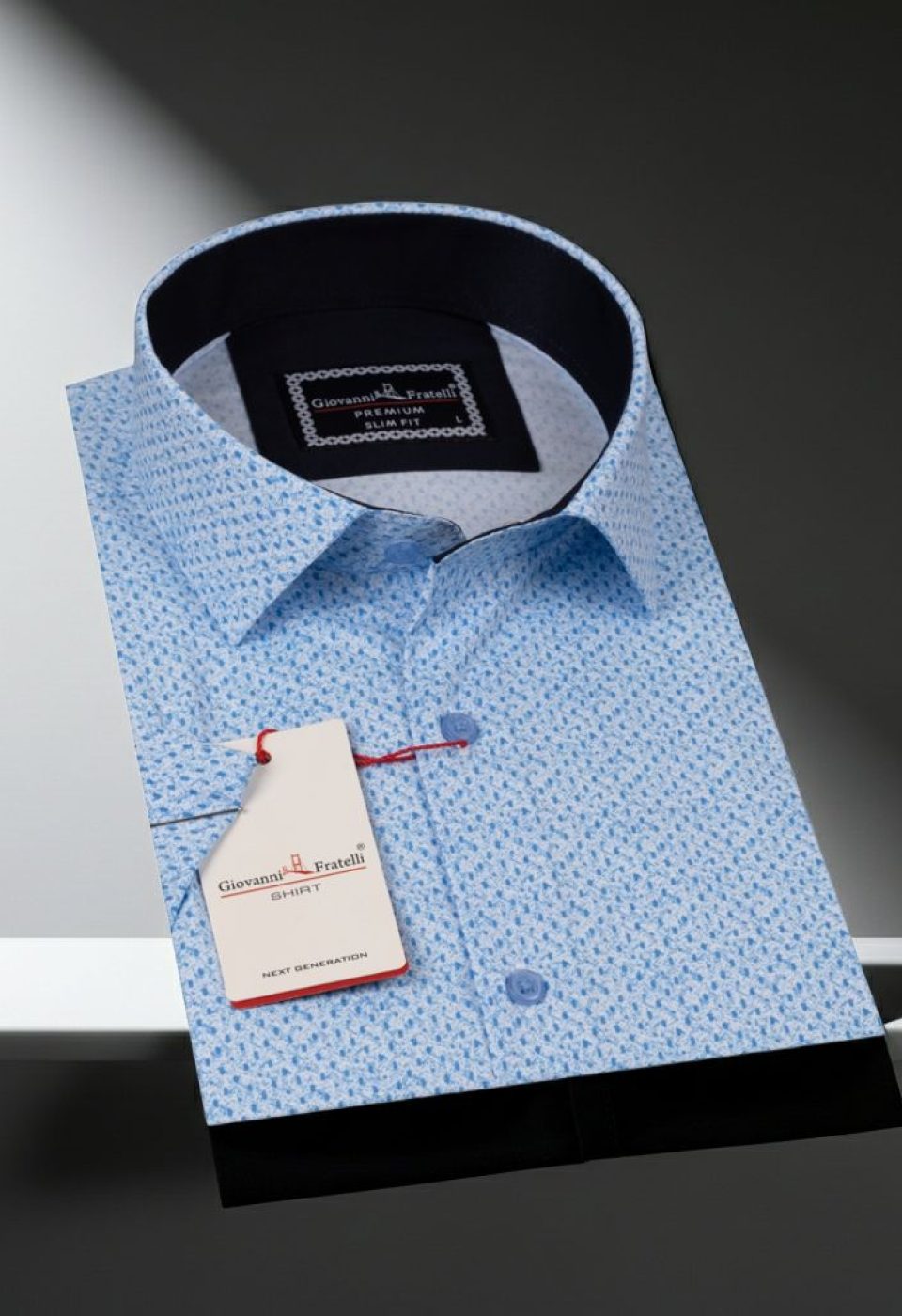 Slim Fit Kısa Kol Dijital Baskılı Desenli Erkek Gömlek 3GMK311073005 - Giovanni Fratelli