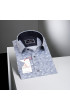 Slim Fit Kısa Kol Desenli Erkek Gömlek 3GMK311074001