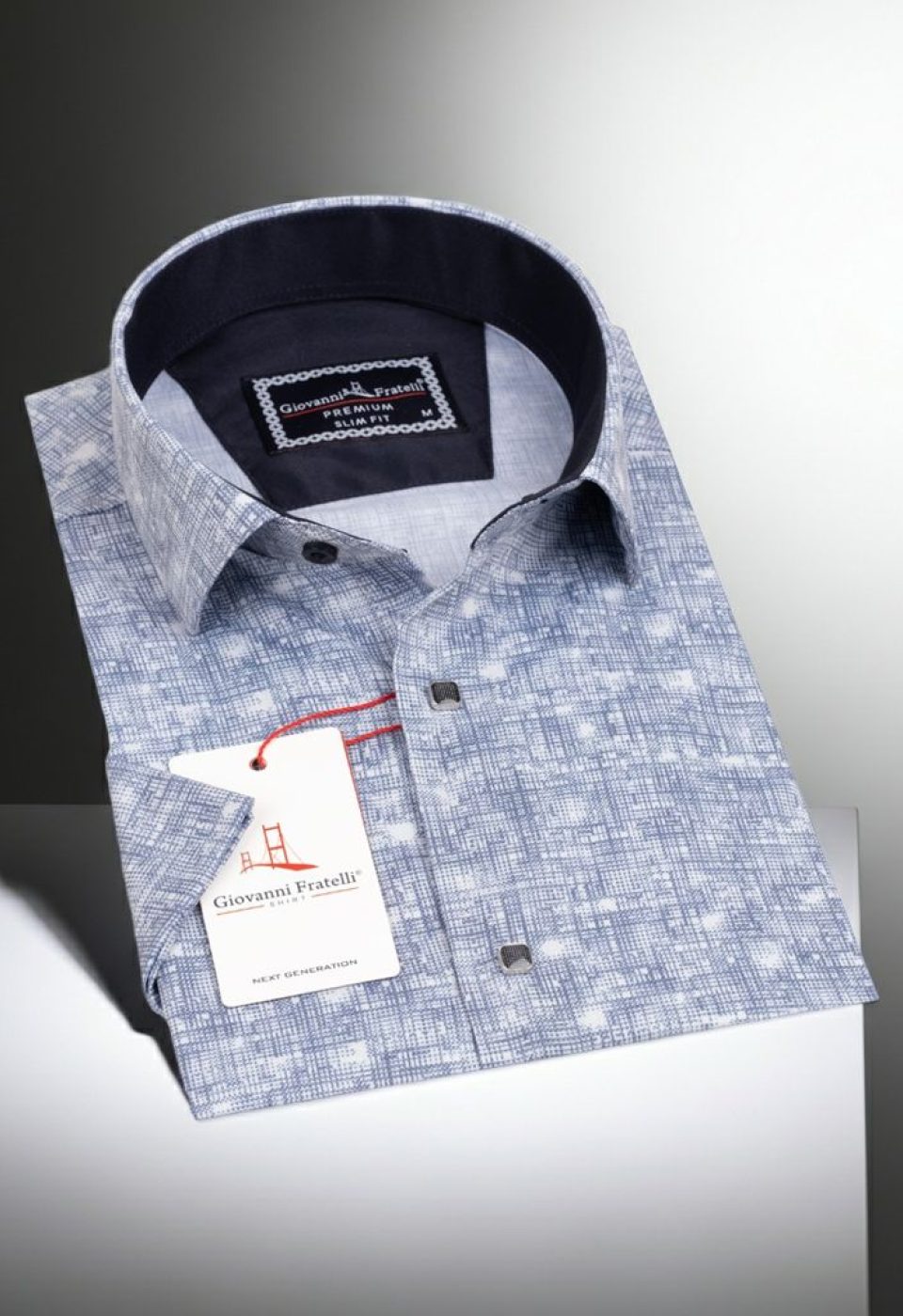 Slim Fit Kısa Kol Desenli Erkek Gömlek 3GMK311074001 Slim Fit Kısa Kol Desenli Erkek Gömlek 3GMK311074001