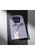 Slim Fit Kısa Kol Desenli Erkek Gömlek 3GMK311076003