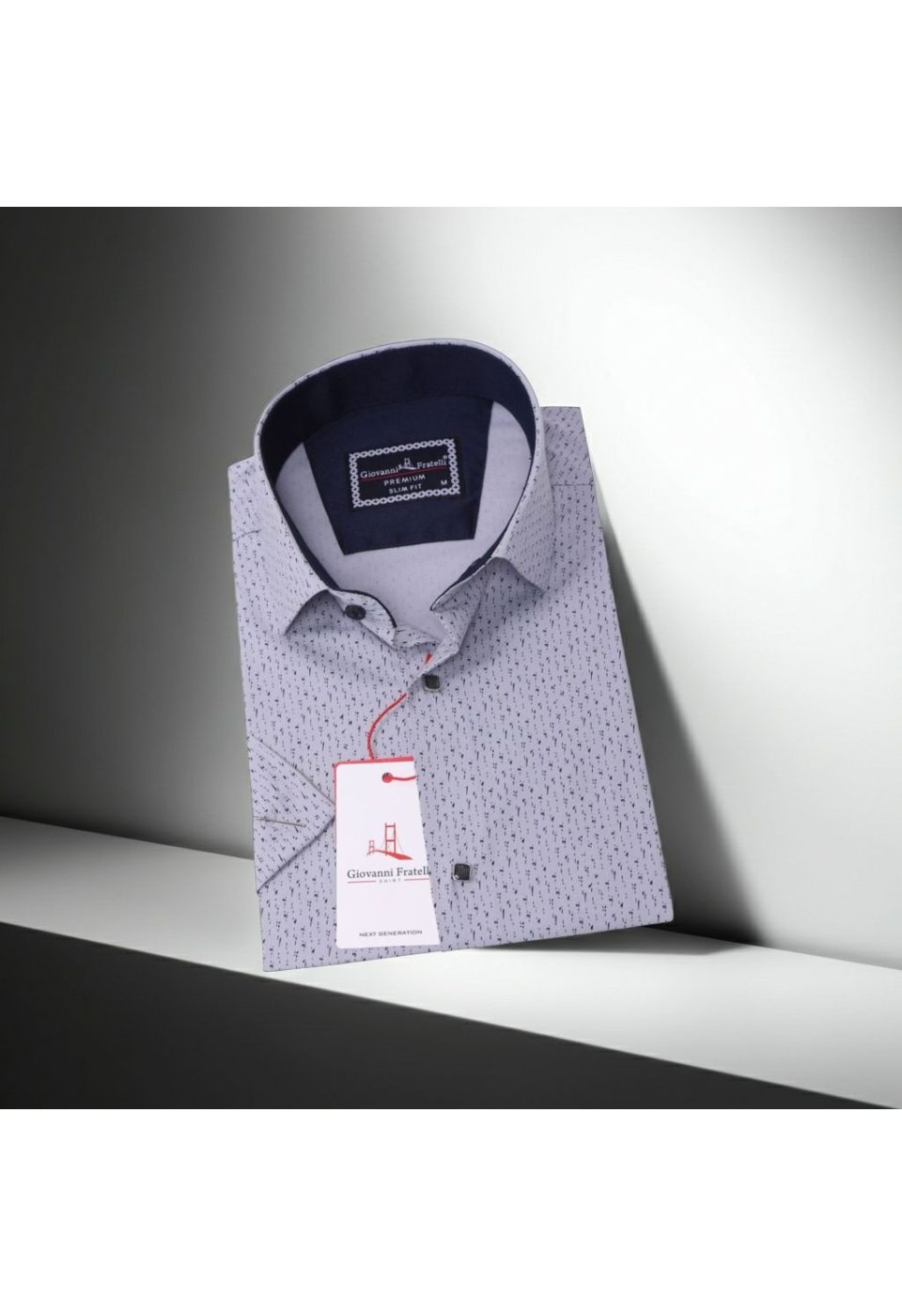 Slim Fit Kısa Kol Desenli Erkek Gömlek 3GMK311079003 - Giovanni Fratelli
