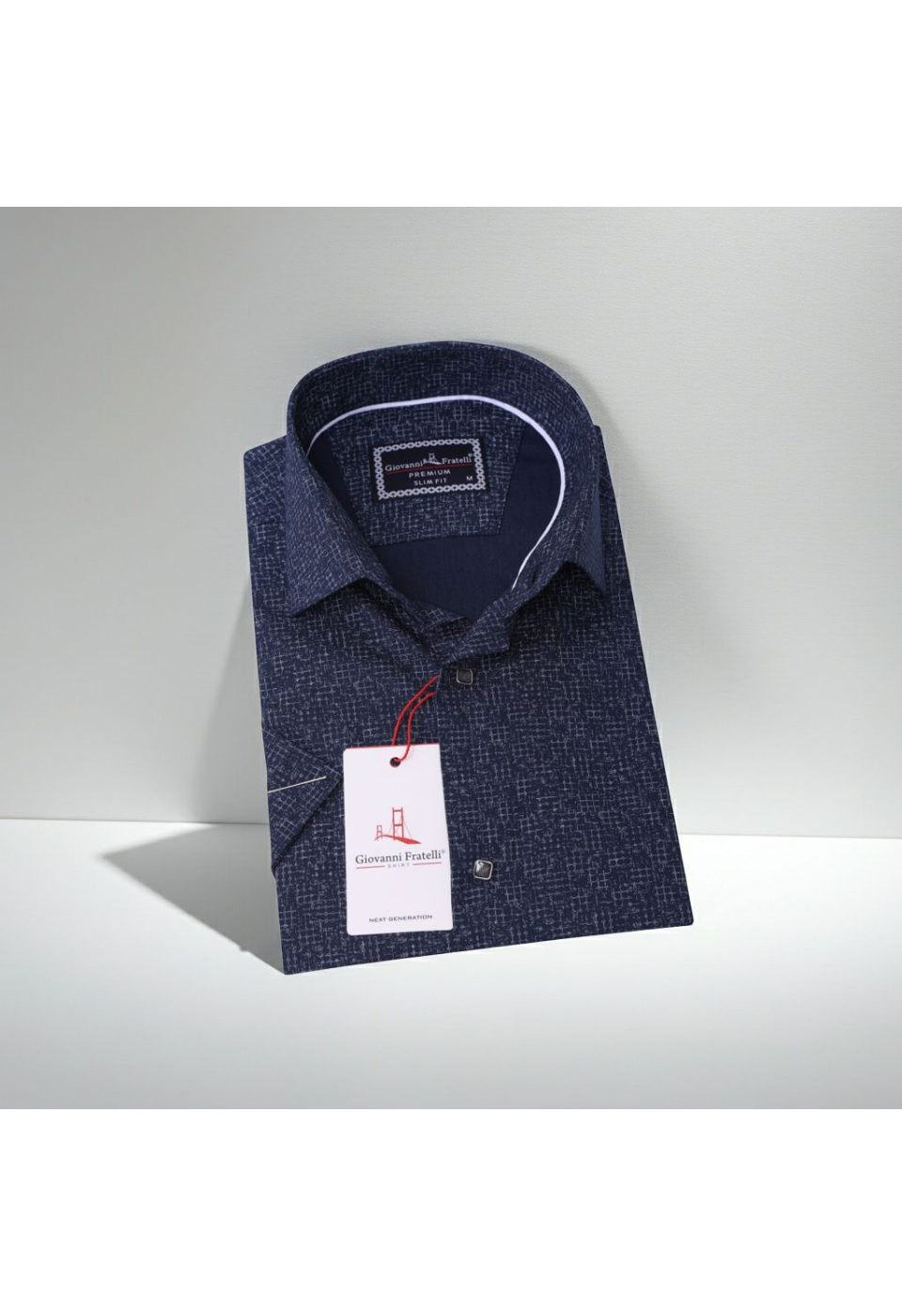 Slim Fit Kısa Kol Desenli Erkek Gömlek 3GMK311084003 - Giovanni Fratelli