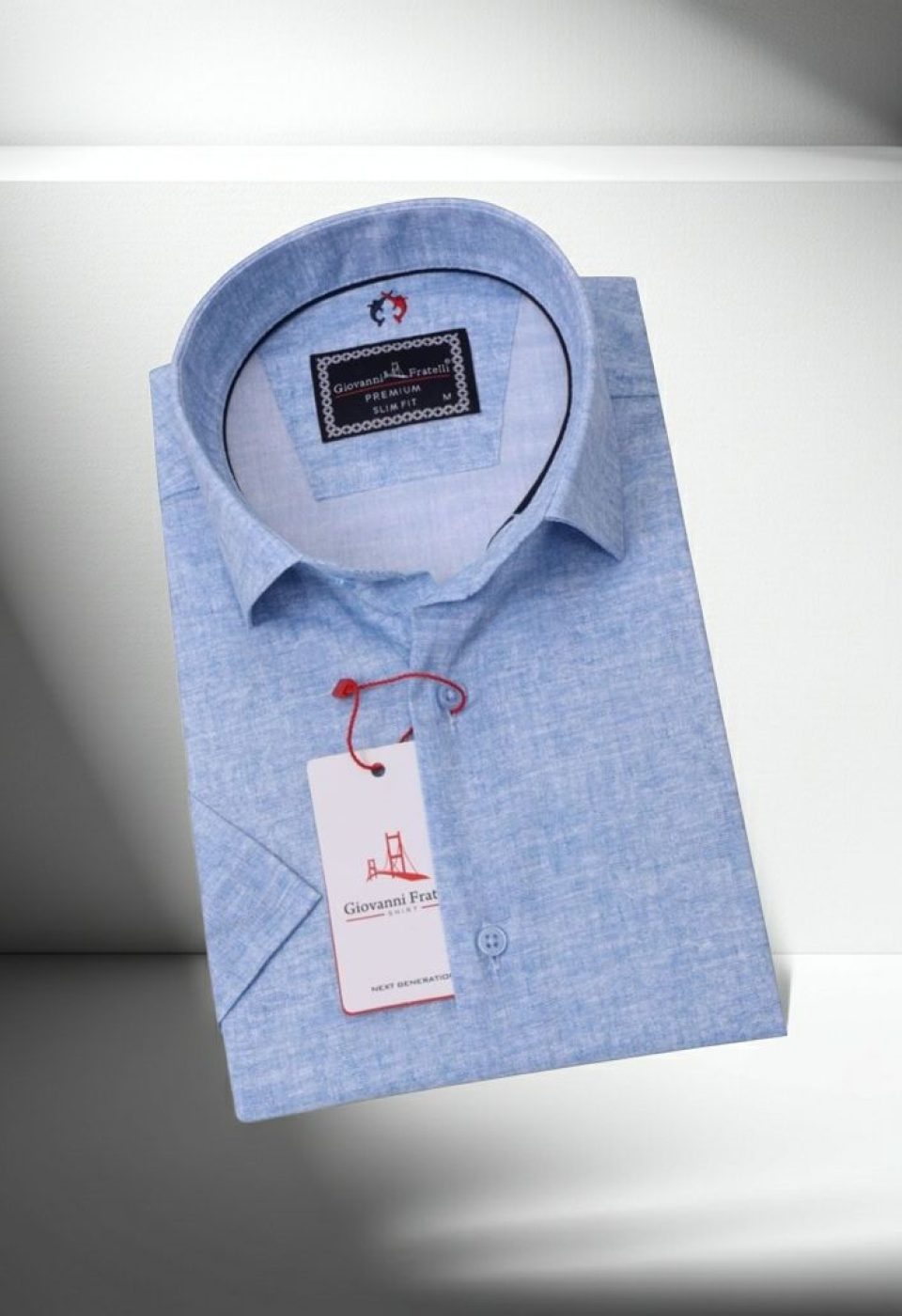 Slim Fit Kısa Kol Desenli Erkek Gömlek 3GMK311086001