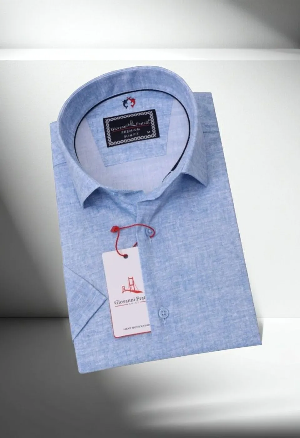 Slim Fit Kısa Kol Desenli Erkek Gömlek 3GMK311086001 - Giovanni Fratelli