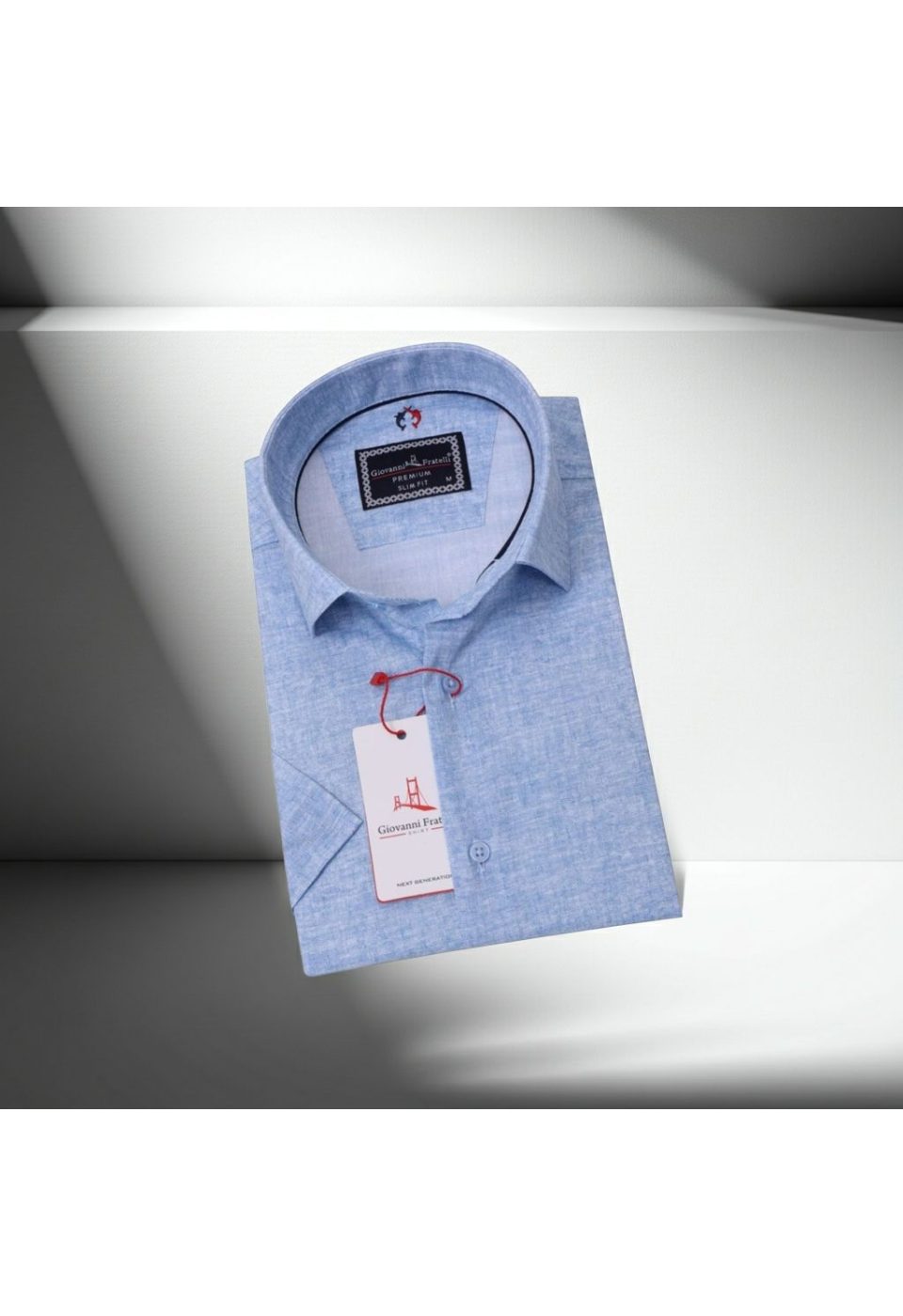 1086 CR K KOT 001 Slim Fit Kısa Kol Desenli Erkek Gömlek 3GMK311086001 - Giovanni Fratelli