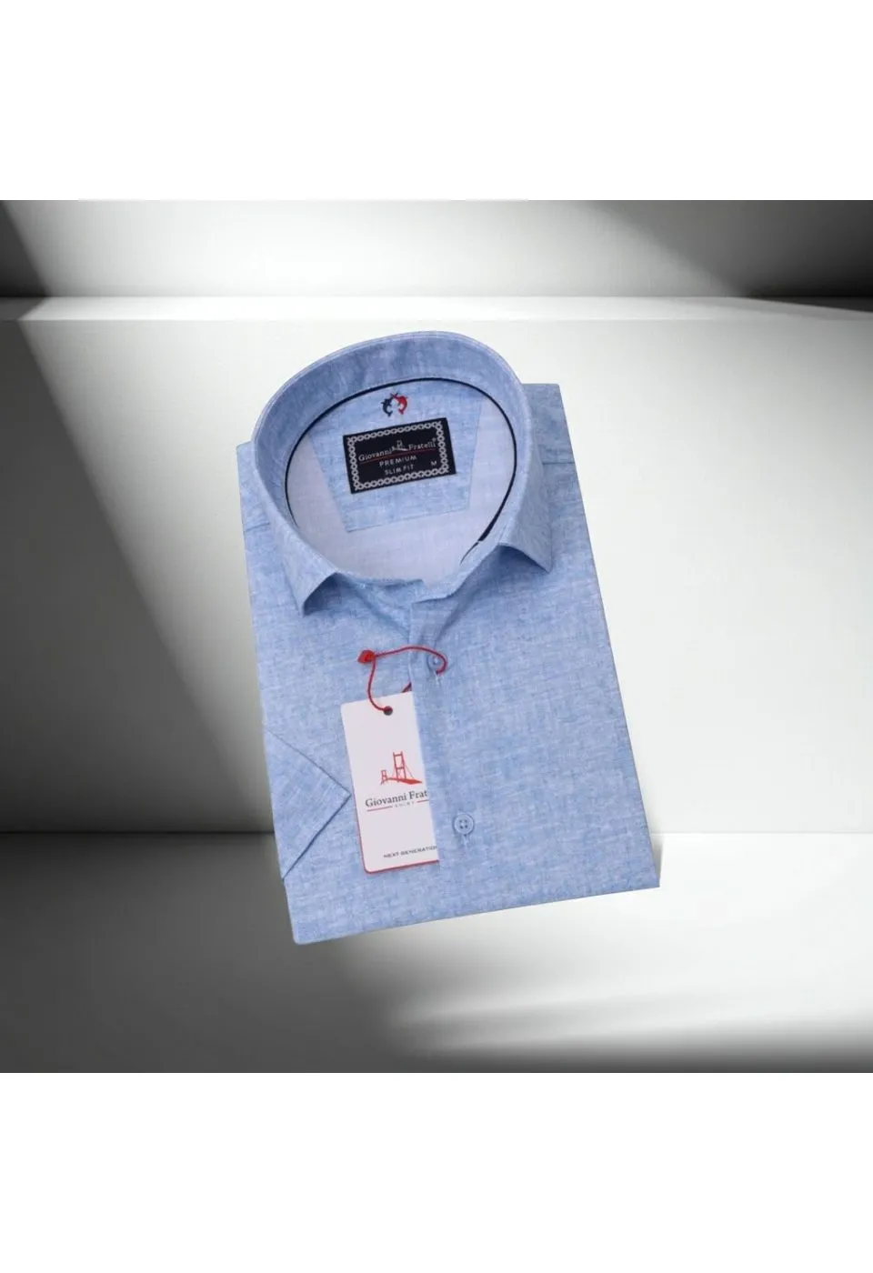 Slim Fit Kısa Kol Desenli Erkek Gömlek 3GMK311086001 - Giovanni Fratelli