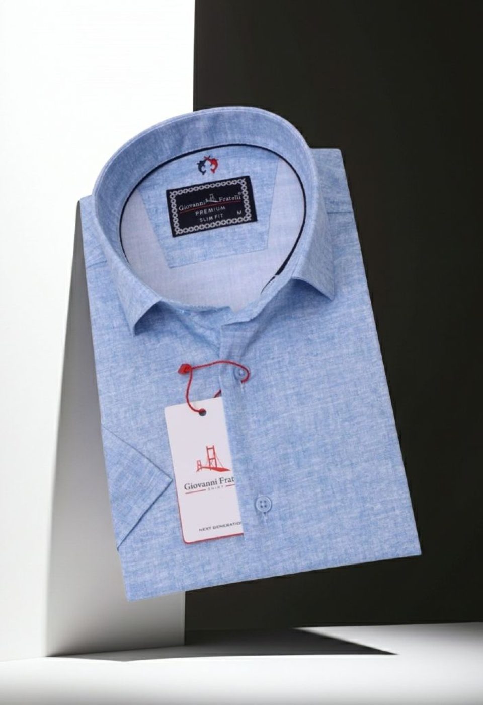 1086 CR K KOT 001 Slim Fit Kısa Kol Desenli Erkek Gömlek 3GMK311086001 - Giovanni Fratelli