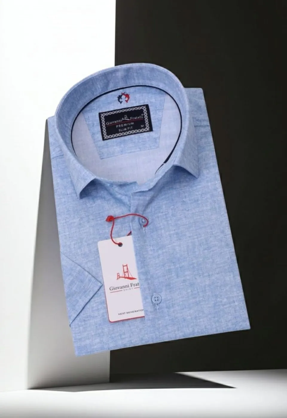 Slim Fit Kısa Kol Desenli Erkek Gömlek 3GMK311086001 - Giovanni Fratelli