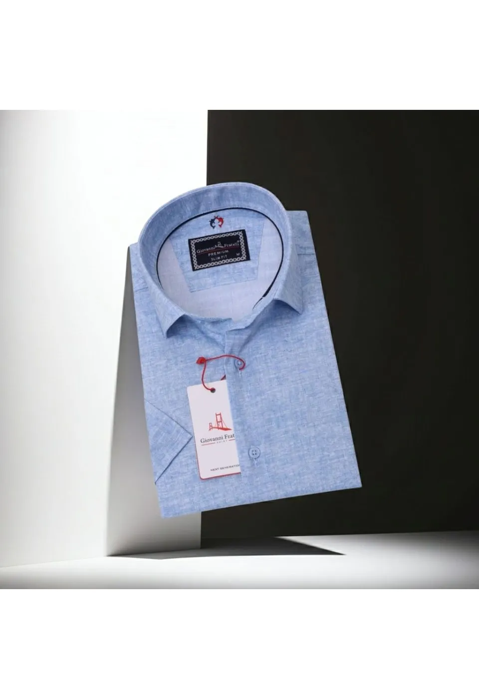 Slim Fit Kısa Kol Desenli Erkek Gömlek 3GMK311086001 - Giovanni Fratelli
