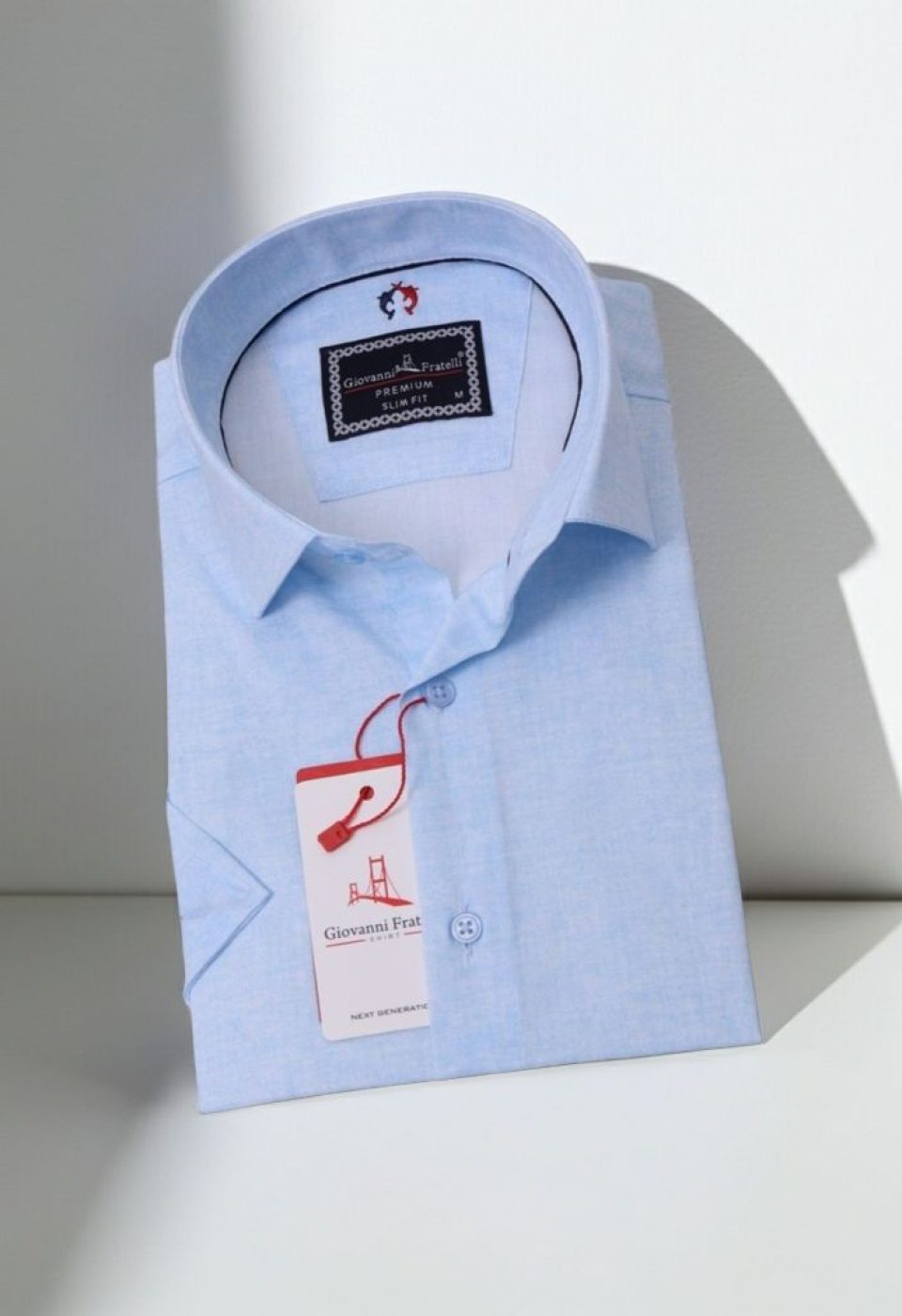 Slim Fit Kısa Kol Desenli Erkek Gömlek 3GMK311086005