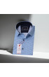 Slim Fit Kısa Kol Desenli Erkek Gömlek 3GMK311088002