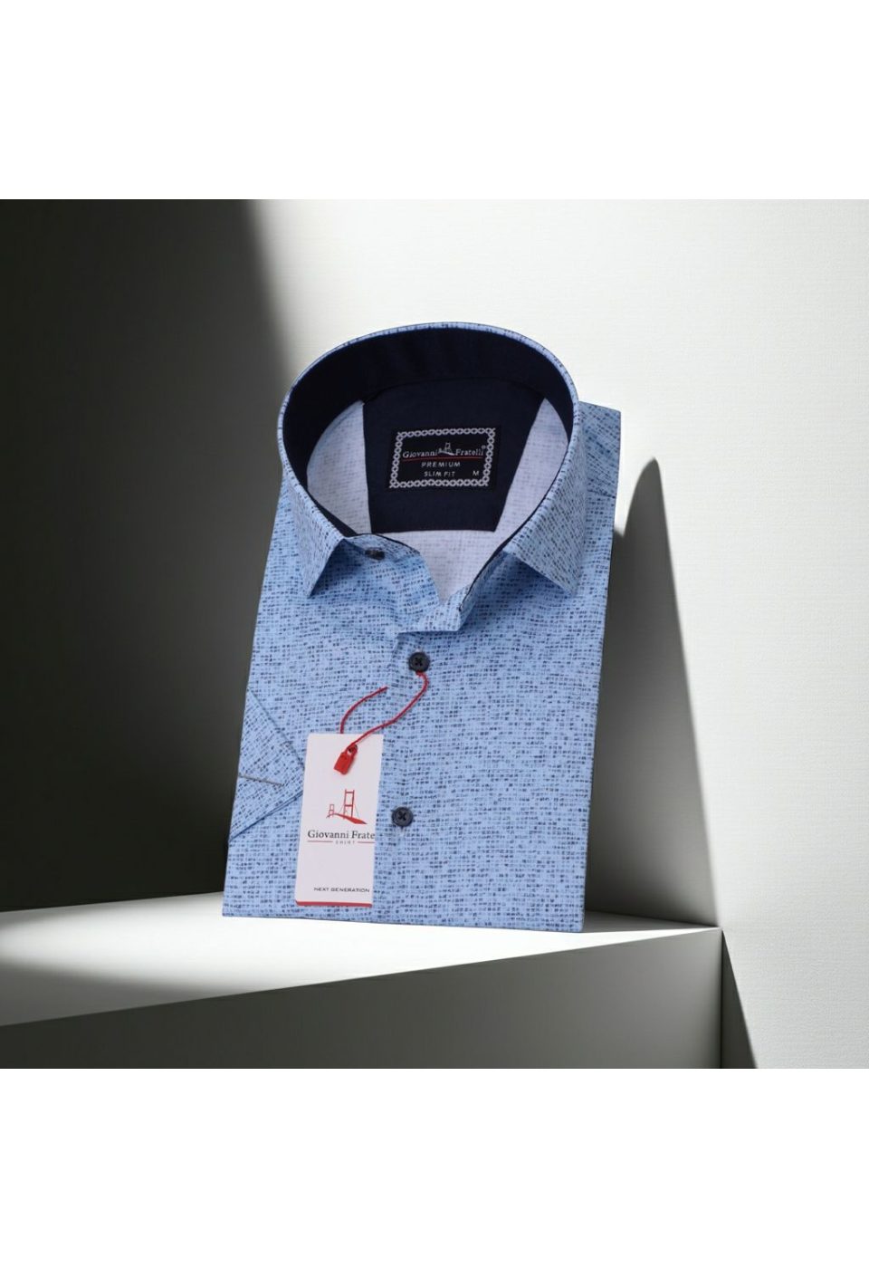 1088 CR K KOT 002 Slim Fit Kısa Kol Desenli Erkek Gömlek 3GMK311088002 - Giovanni Fratelli