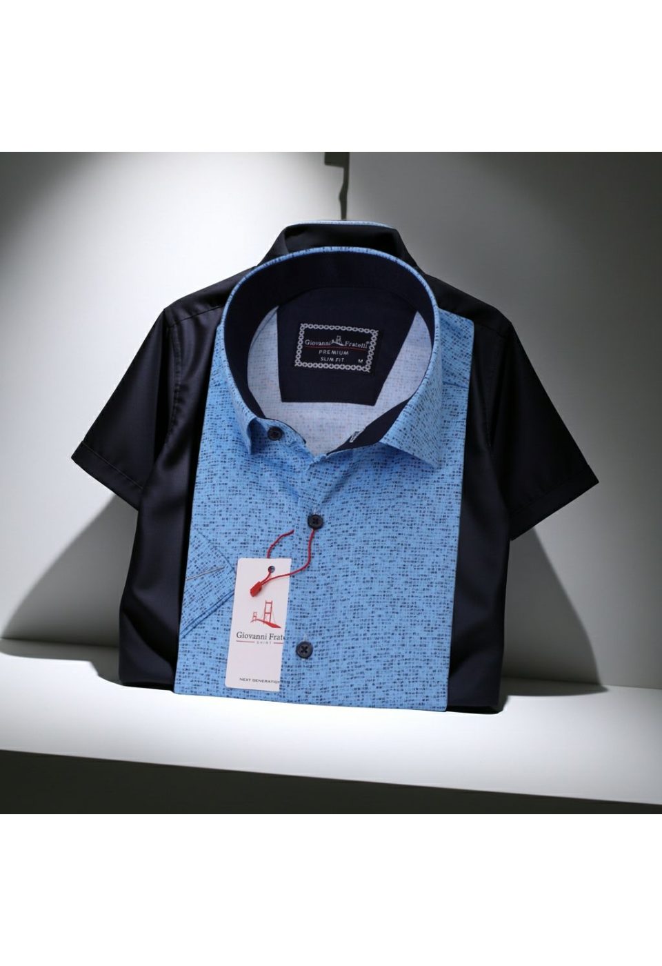 1088 CR K KOT 006 Slim Fit Kısa Kol Desenli Erkek Gömlek 3GMK311088006 - Giovanni Fratelli