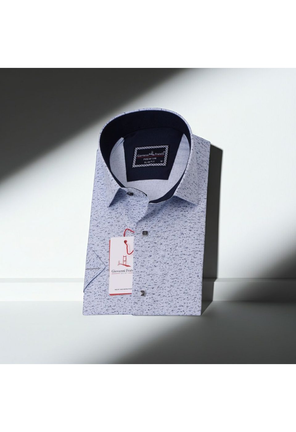 Slim Fit Kısa Kol Desenli Erkek Gömlek 3GMK311089002 - Giovanni Fratelli