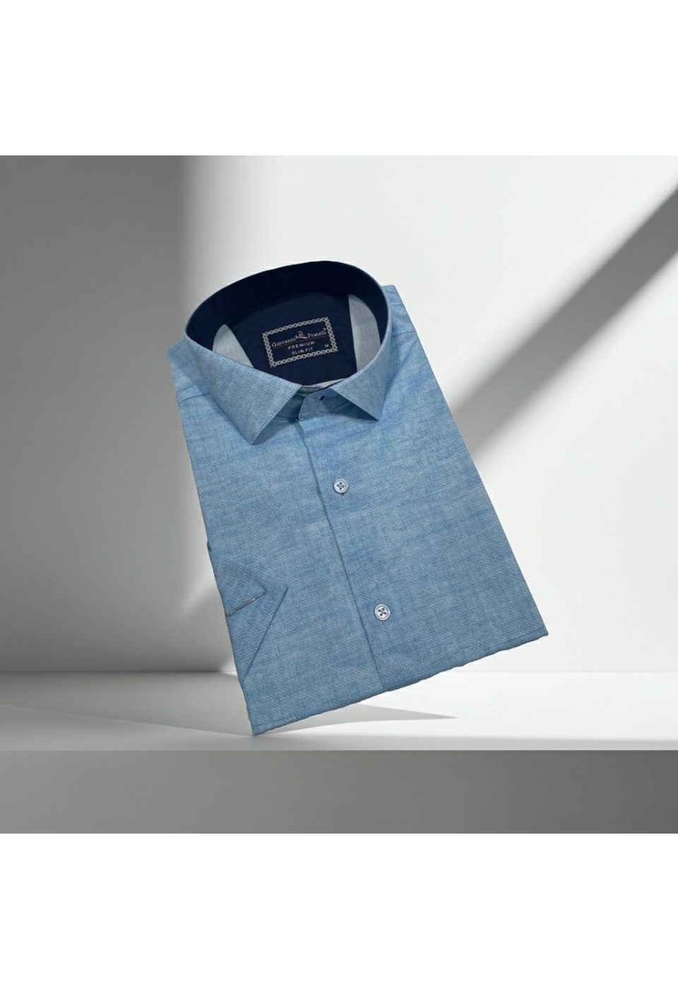 Slim Fit Kısa Kol Desenli Erkek Gömlek 3GMK311092001 - Giovanni Fratelli