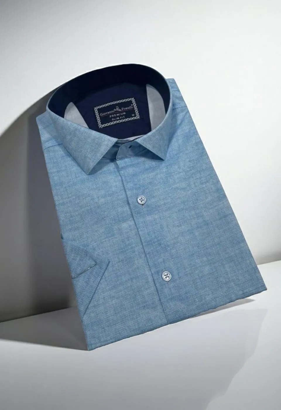 Slim Fit Kısa Kol Desenli Erkek Gömlek 3GMK311092001 - Giovanni Fratelli