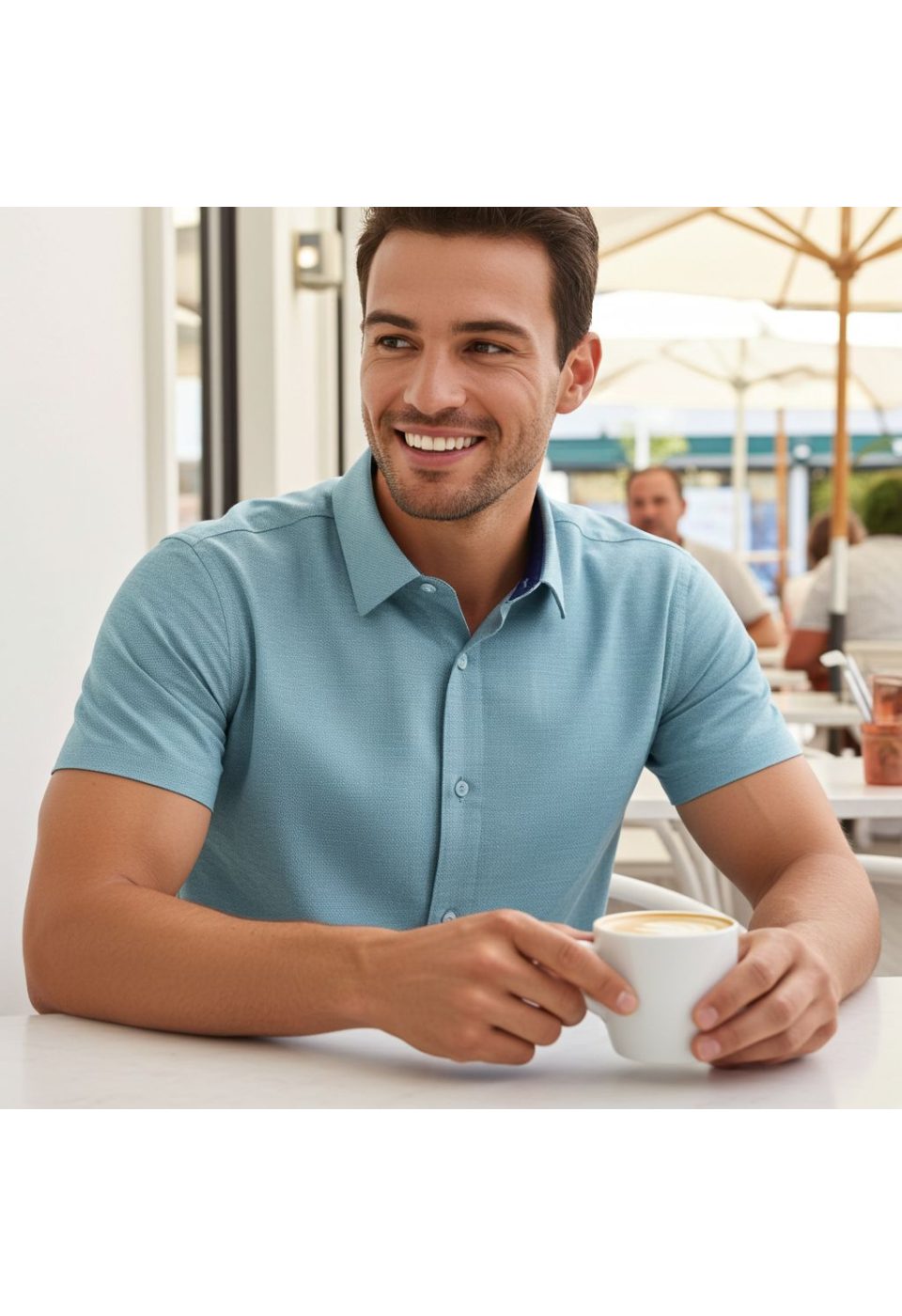 Slim Fit Kısa Kol Desenli Erkek Gömlek 3GMK311092006 - Giovanni Fratelli