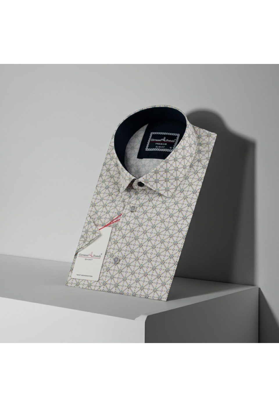Slim Fit Kısa Kol Dijital Baskılı Desenli Erkek Gömlek 3GMK311101003 - Giovanni Fratelli
