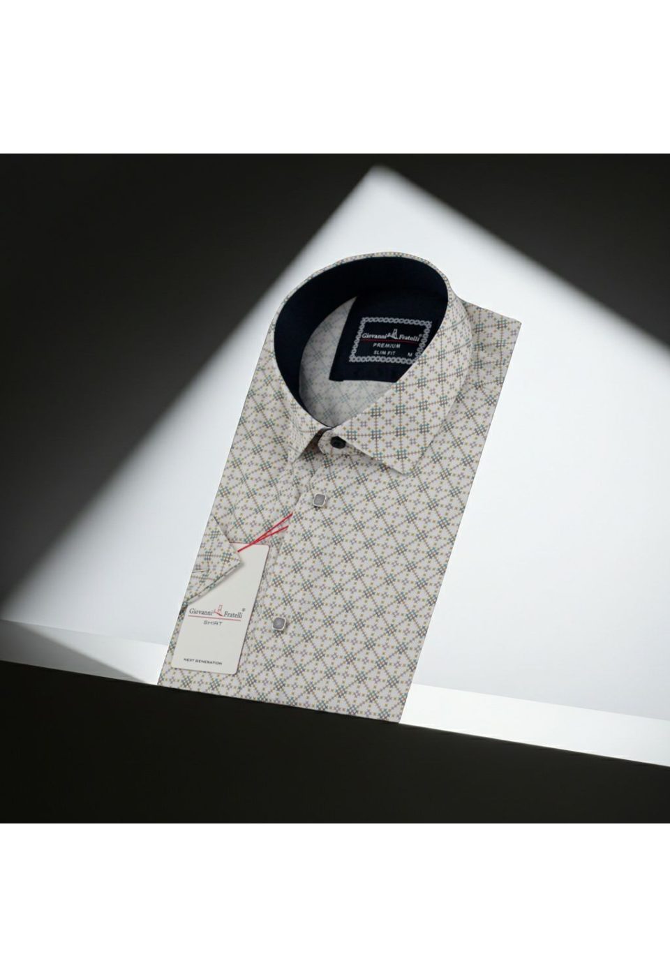 Slim Fit Kısa Kol Dijital Baskılı Desenli Erkek Gömlek 3GMK311101003 - Giovanni Fratelli