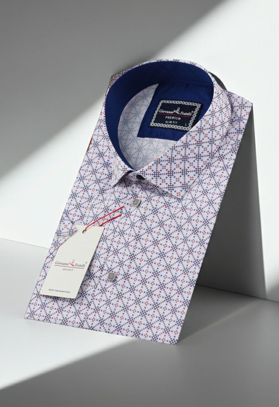 Slim Fit Kısa Kol Dijital Baskılı Desenli Erkek Gömlek 3GMK311101004