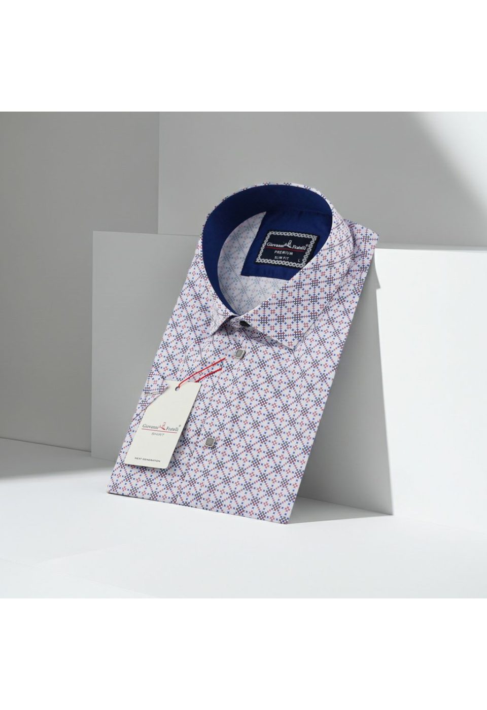 Slim Fit Kısa Kol Dijital Baskılı Desenli Erkek Gömlek 3GMK311101004 - Giovanni Fratelli