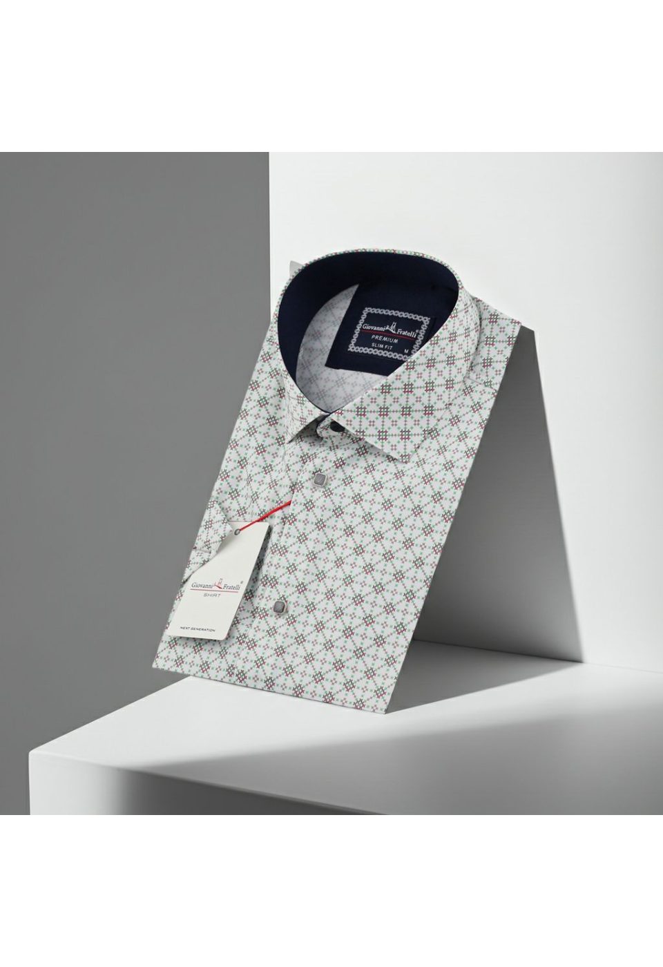 Slim Fit Kısa Kol Dijital Baskılı Desenli Erkek Gömlek 3GMK311101005 - Giovanni Fratelli