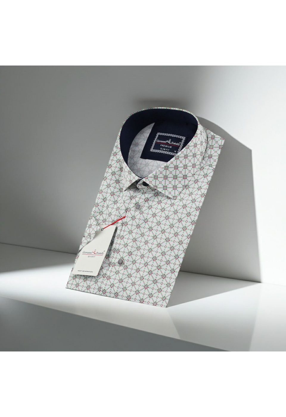 Slim Fit Kısa Kol Dijital Baskılı Desenli Erkek Gömlek 3GMK311101005 - Giovanni Fratelli