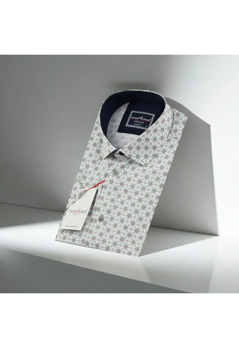Slim Fit Kısa Kol Dijital Baskılı Desenli Erkek Gömlek 3GMK311101005 - Giovanni Fratelli