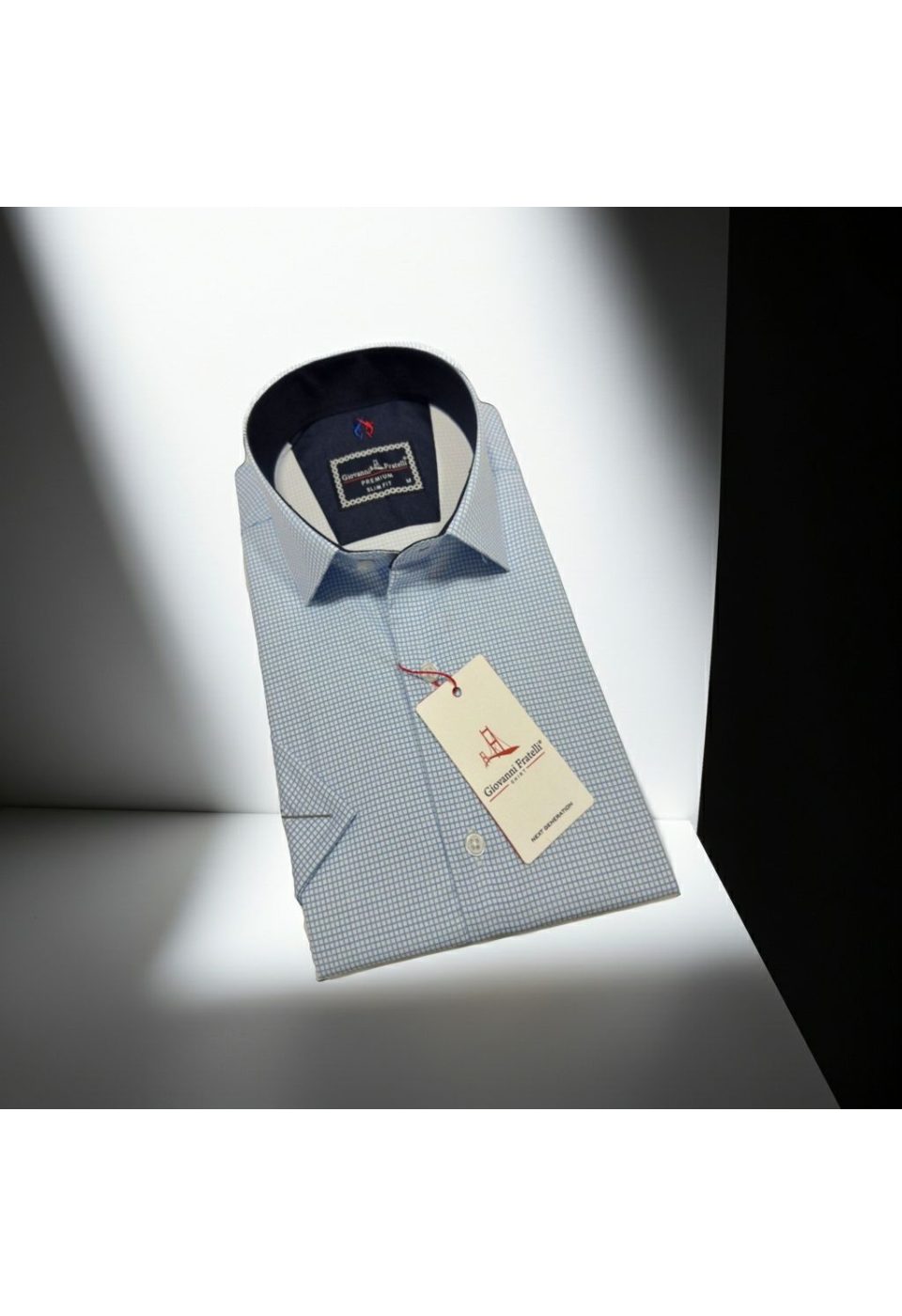 Slim Fit Kısa Kol Desenli Saten Erkek Gömlek 3GMK321106003 - Giovanni Fratelli
