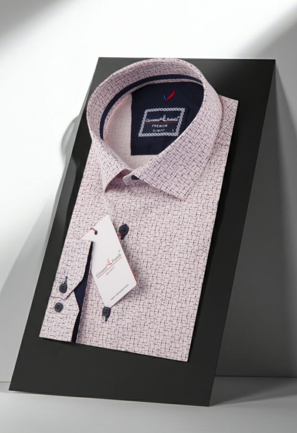 Slim Fit Uzun Kol Desenli Erkek Gömlek 3GMK311108003 - Giovanni Fratelli