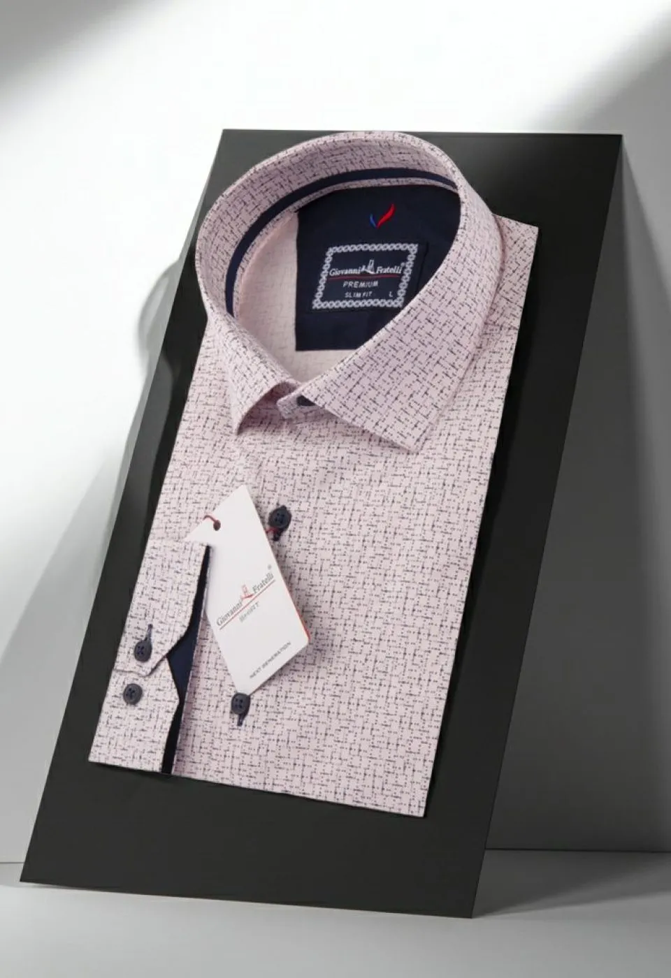 Slim Fit Uzun Kol Desenli Erkek Gömlek 3GMK311108003 - Giovanni Fratelli