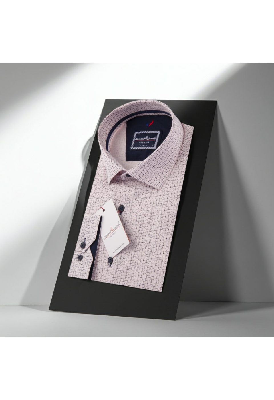 Slim Fit Uzun Kol Desenli Erkek Gömlek 3GMK311108003 - Giovanni Fratelli
