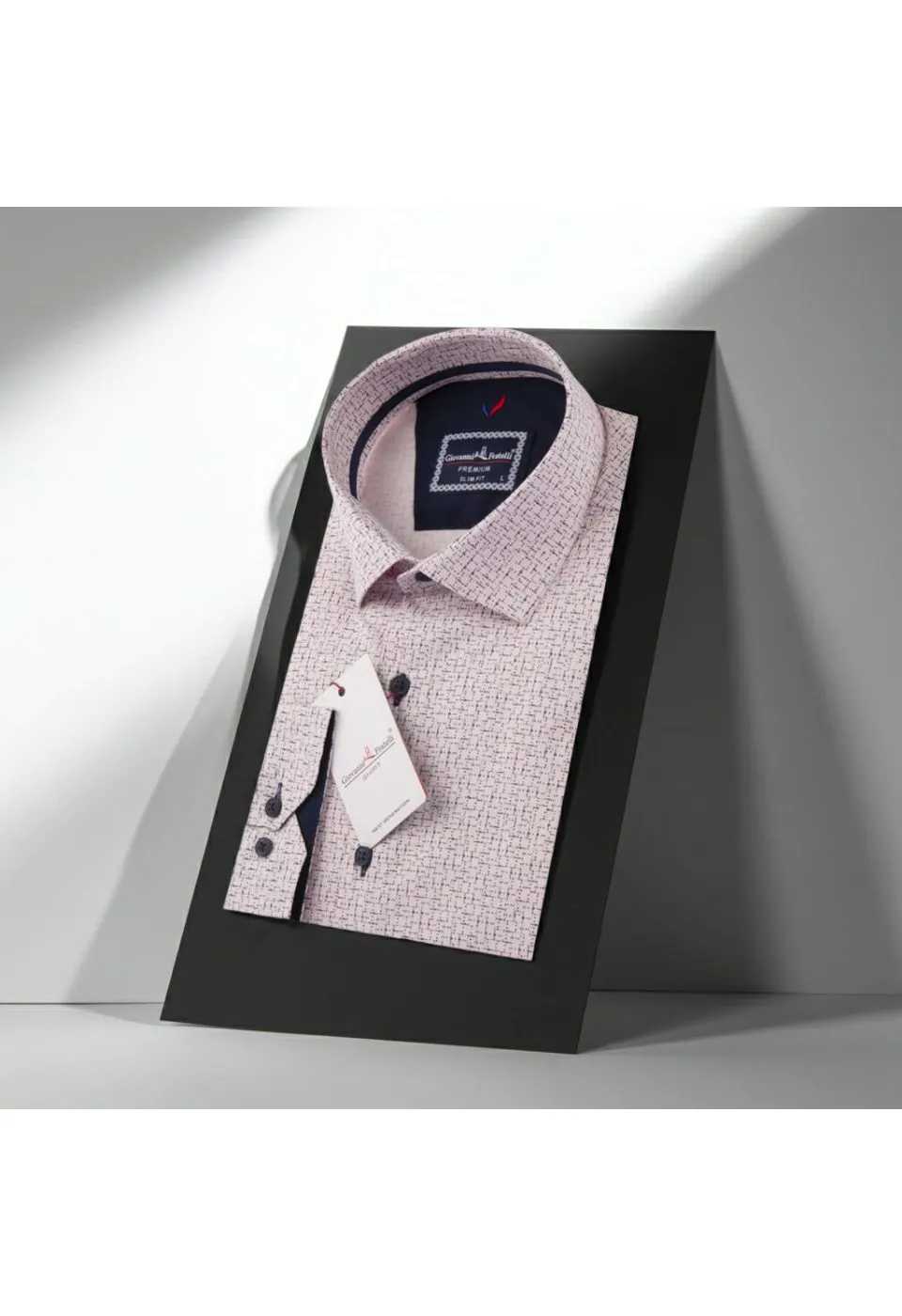 Slim Fit Uzun Kol Desenli Erkek Gömlek 3GMK311108003 - Giovanni Fratelli