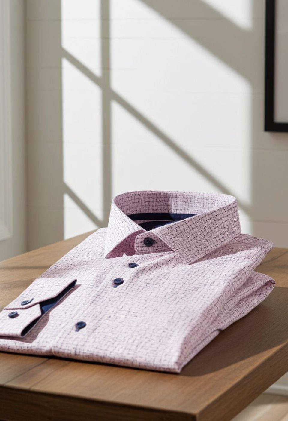 Slim Fit Uzun Kol Desenli Erkek Gömlek 3GMK311108003