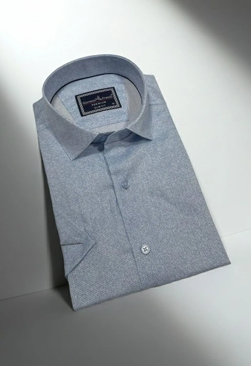 Slim Fit Kısa Kol Desenli Erkek Gömlek 3GMK341108002 - Giovanni Fratelli