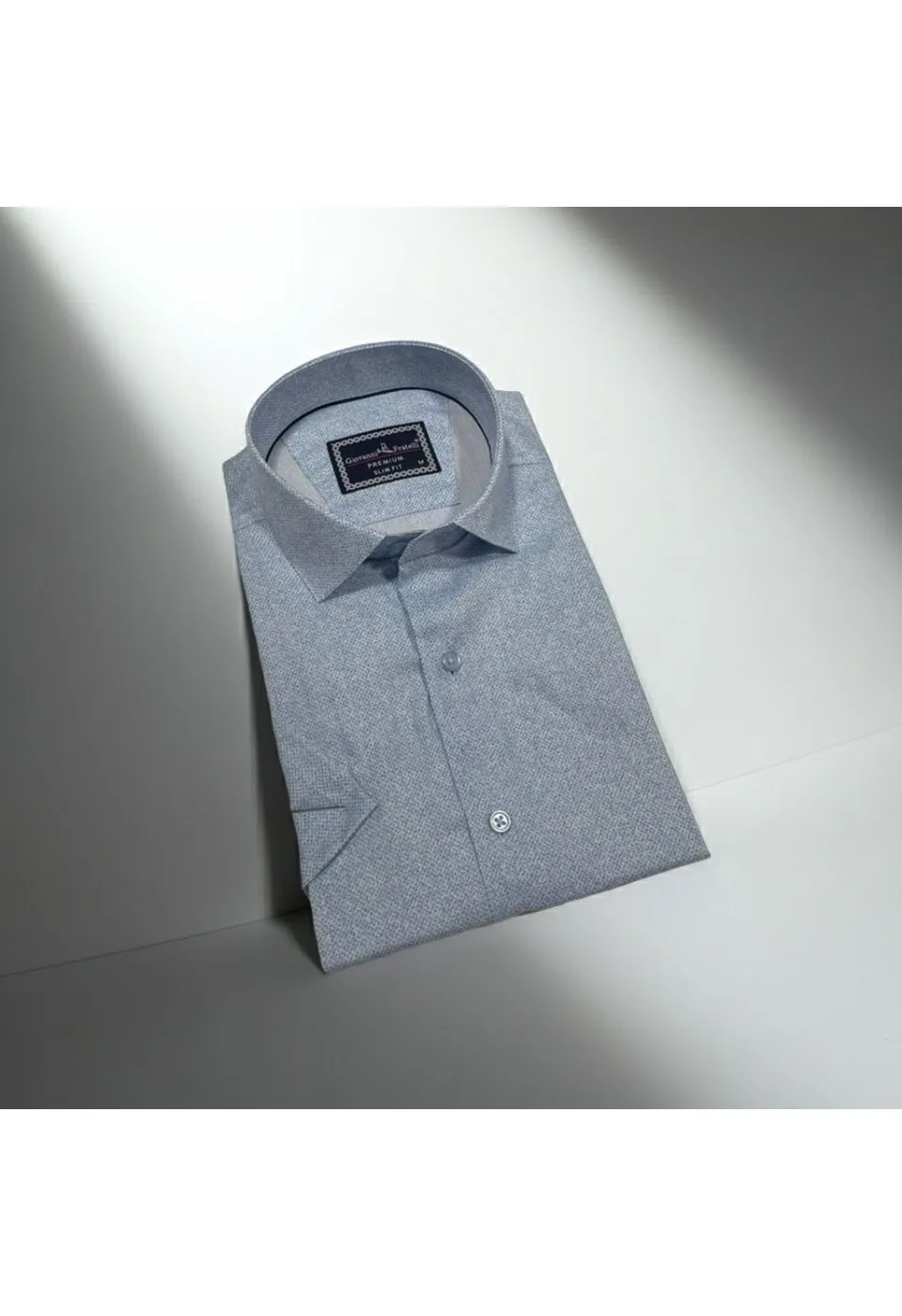 Slim Fit Kısa Kol Desenli Erkek Gömlek 3GMK341108002 - Giovanni Fratelli